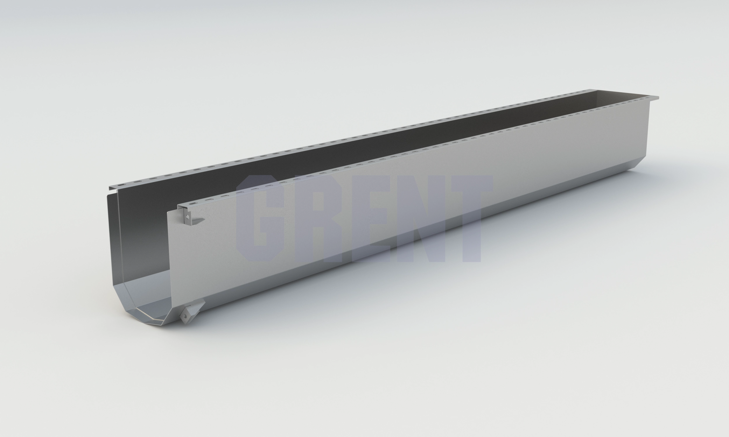 Лоток водоотводный мостовой GRENT MosT подвесной 250 торцевой