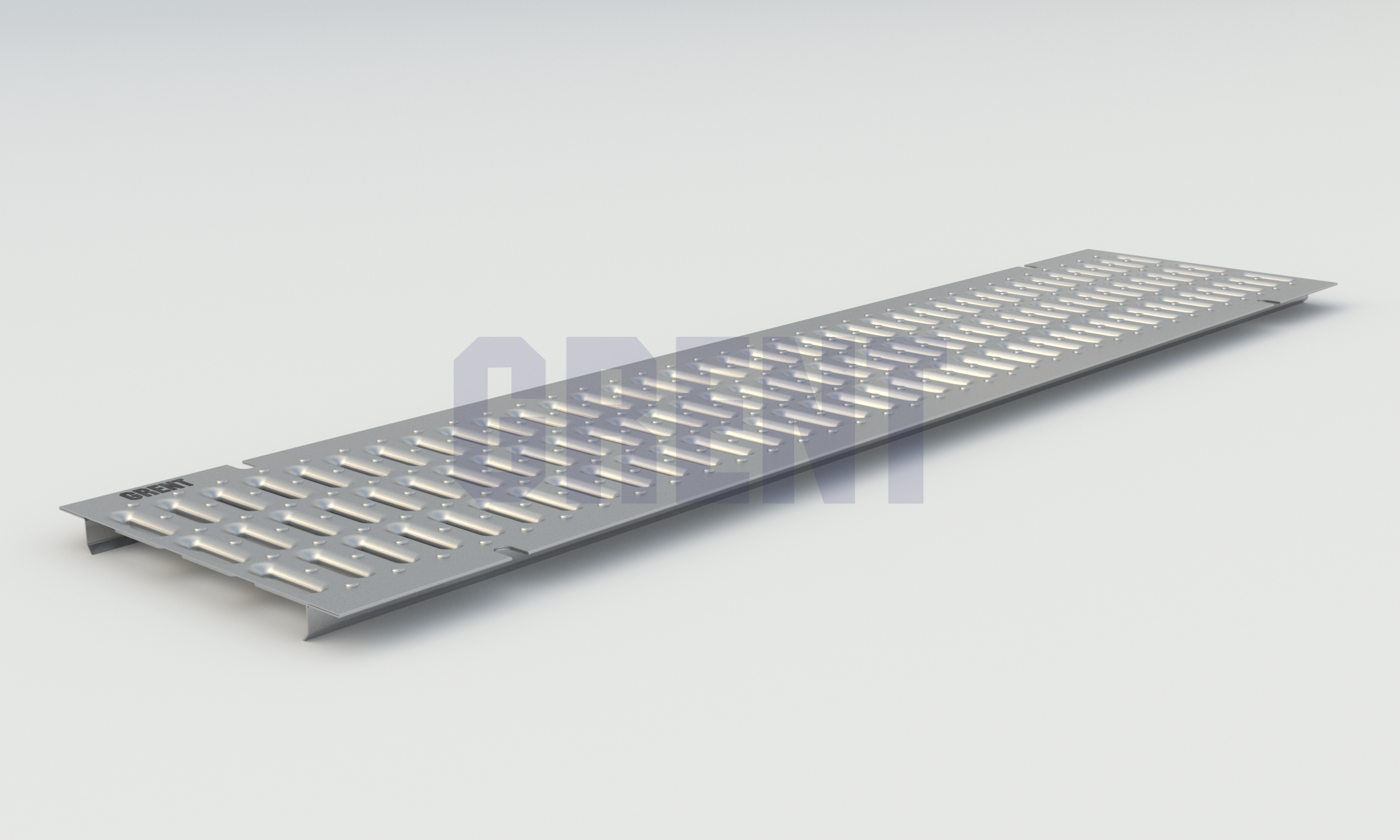 Штампованная решетка водоотводная из оцинкованной стали GRENT PlasT 200