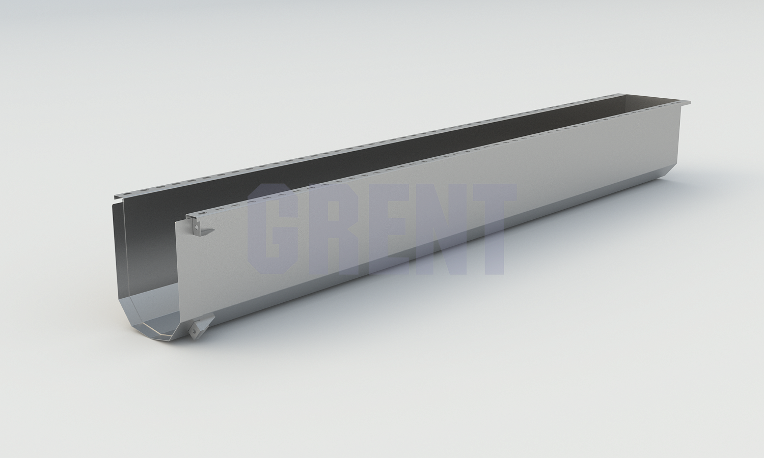 Лоток водоотводный мостовой GRENT MosT подвесной 400 торцевой