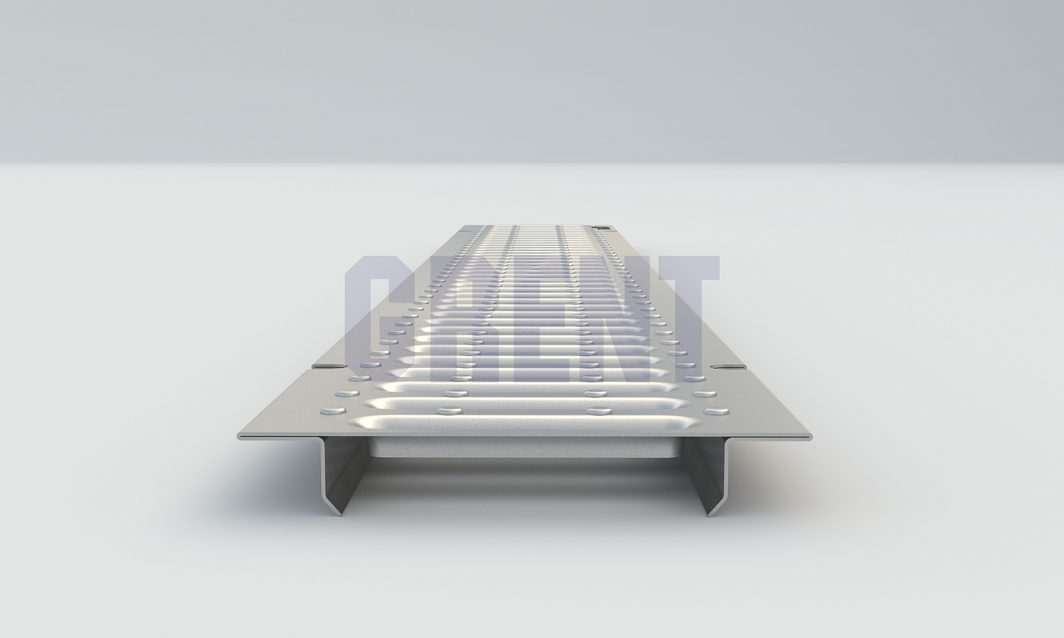 Штампованная решетка водоотводная из оцинкованной стали GRENT PlasT 100