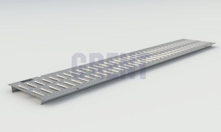 Штампованная решетка водоотводная из оцинкованной стали GRENT PlasT 150
