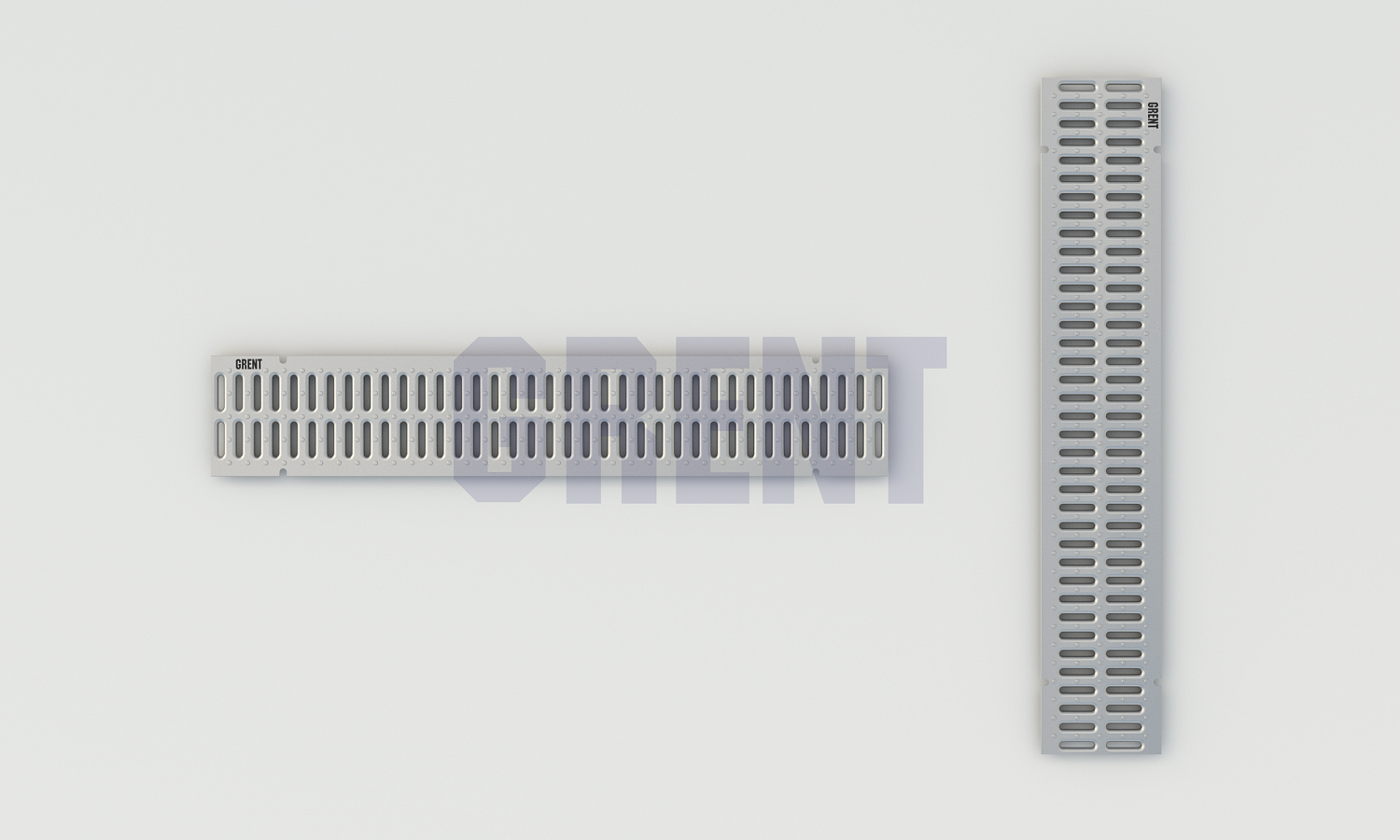 Штампованная решетка водоотводная из оцинкованной стали GRENT PlasT 150