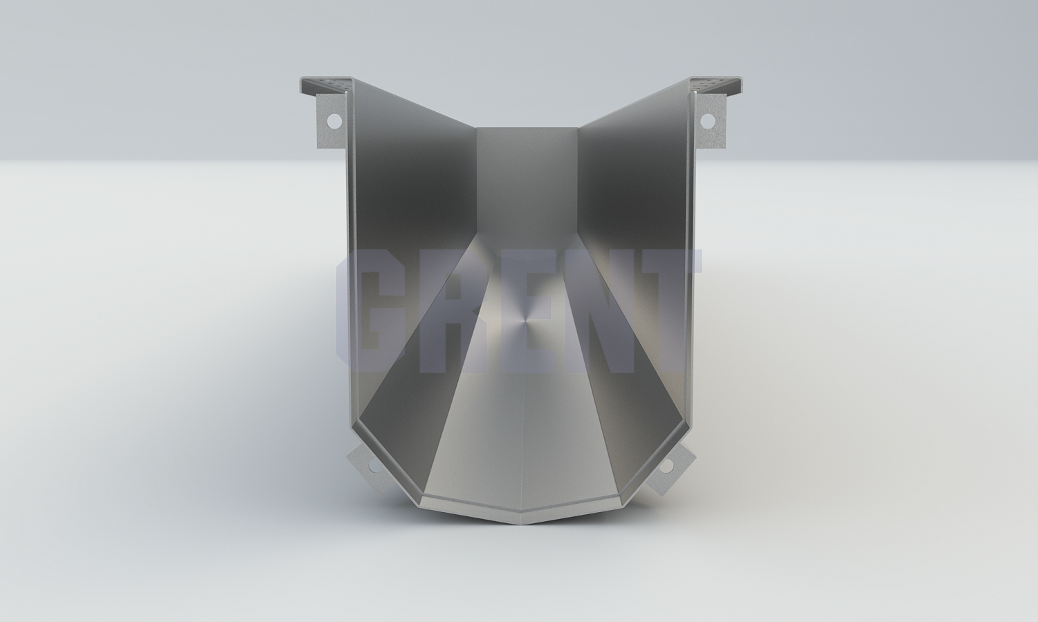 Лоток водоотводный мостовой GRENT MosT подвесной 400 торцевой